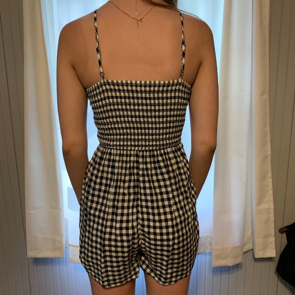 Hollister Pants & Jumpsuits Hollister Checkered Romper Poshmark